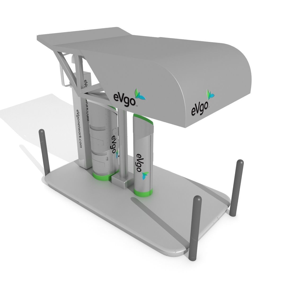 Electric Vehicle Charging Station eVgo 3D model_1
