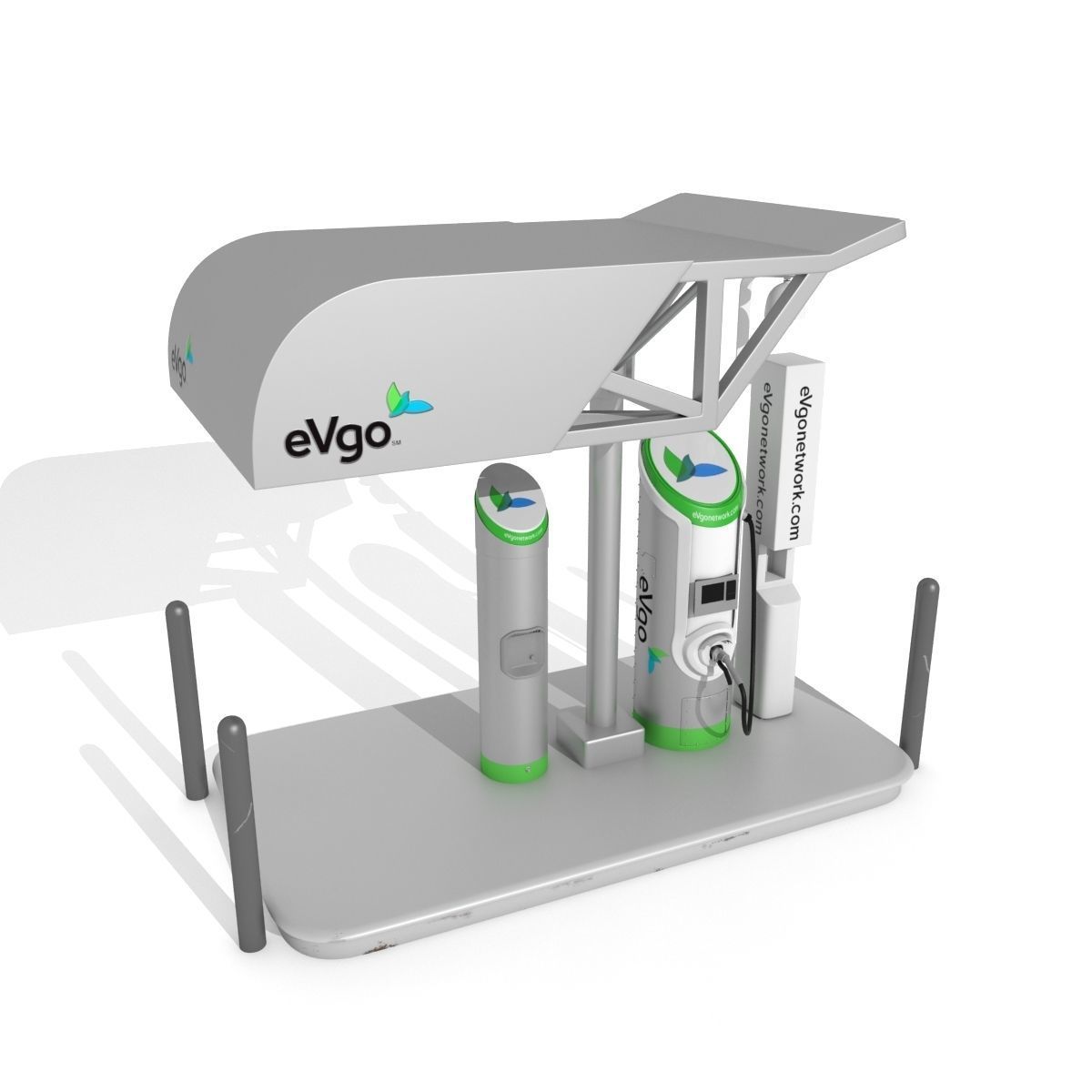 Electric Vehicle Charging Station eVgo 3D model_30