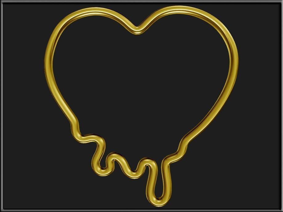 Heart Display Low-poly 3D model_1