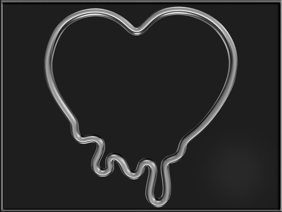 Heart Display Low-poly 3D model_2