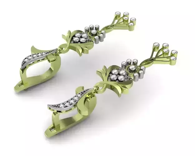 J arlament N 1 pair of earrings gold with diamonds