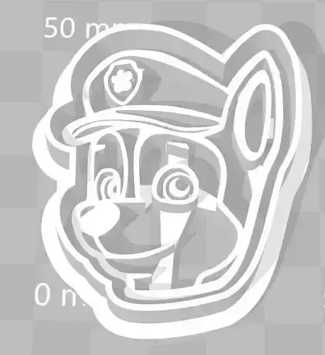 Paw Patrol Cookie Cutter Details Chase 3D print model