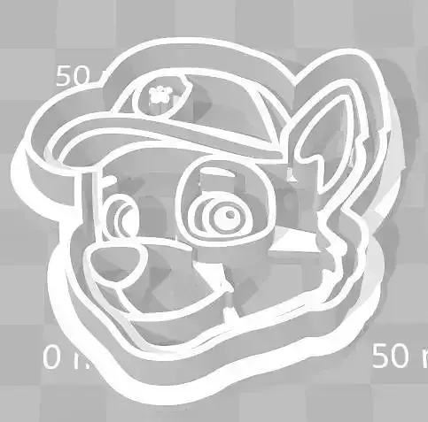 Paw Patrol Cookie Cutter Details Rocky 3D print model