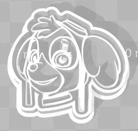 Paw Patrol Cookie Cutter Details Skye 3D print model