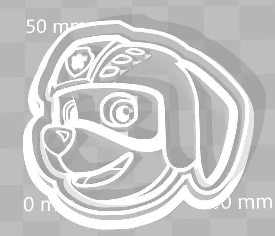 Paw Patrol Cookie Cutter Details Zuma 3D print model_0
