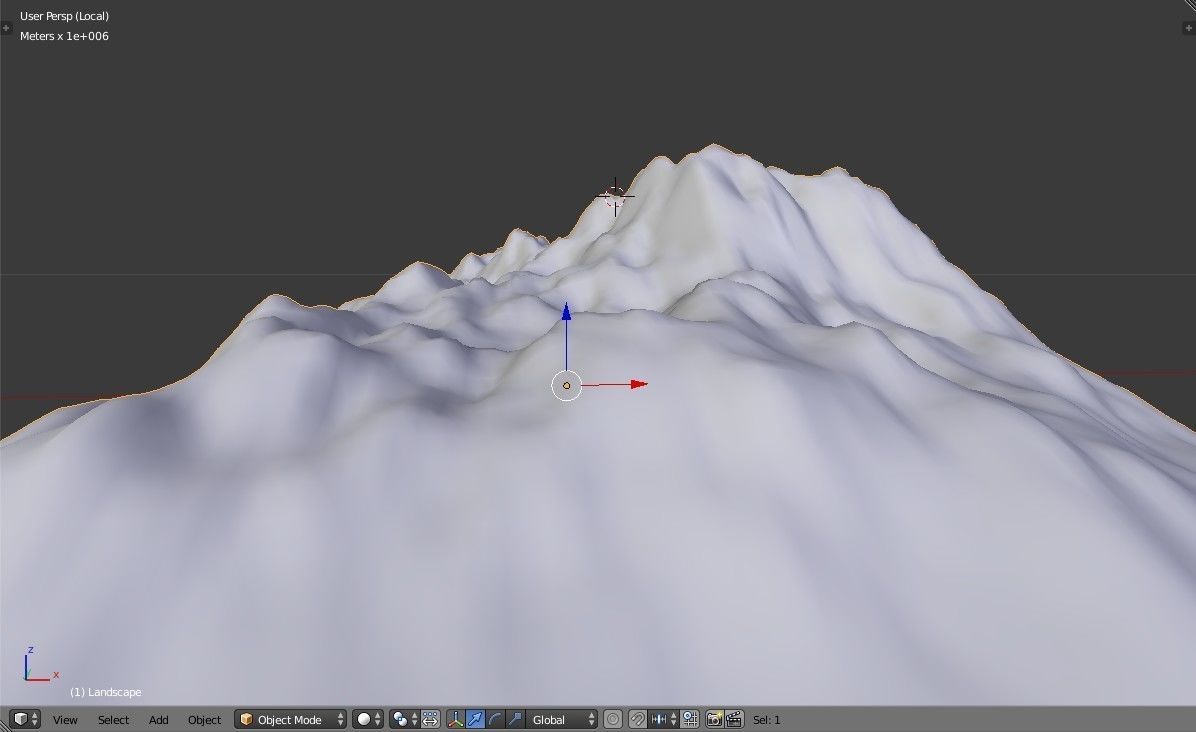 Mountain - Landscape terrain Free low-poly 3D model_13