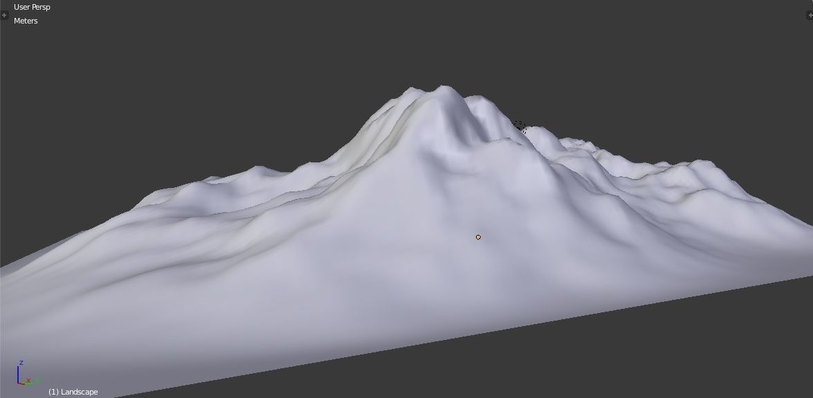 Mountain - Landscape terrain Free low-poly 3D model_20
