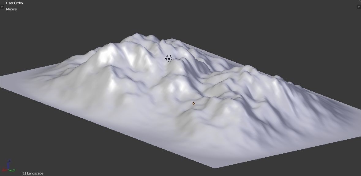 Mountain - Landscape terrain Free low-poly 3D model_24