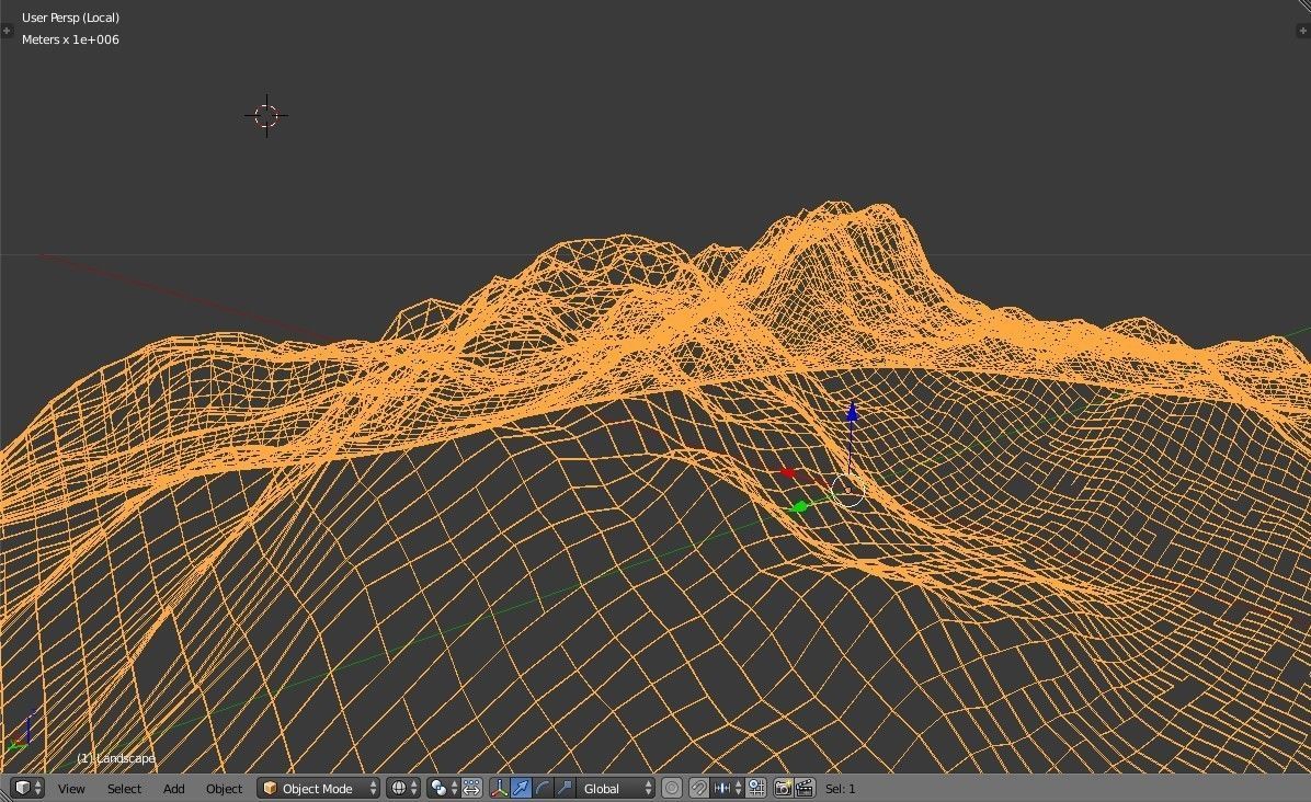 Mountain - Landscape terrain Free low-poly 3D model_16