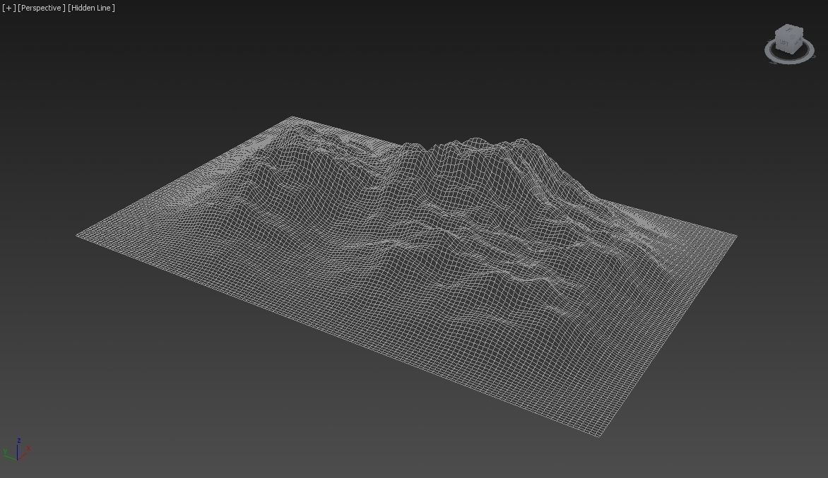 Mountain - Landscape terrain Free low-poly 3D model_6