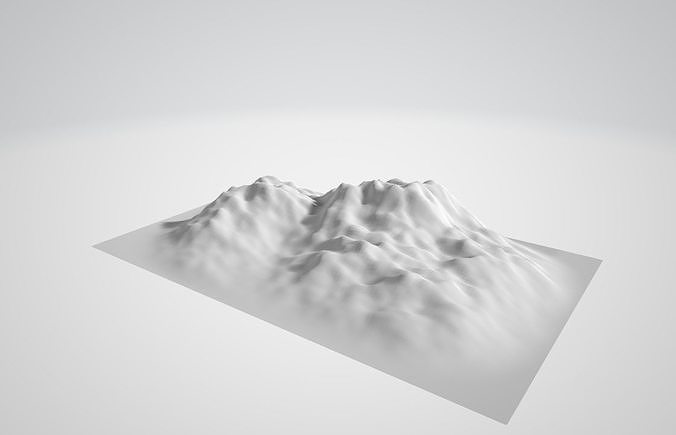 Mountain - Landscape terrain Free low-poly 3D model