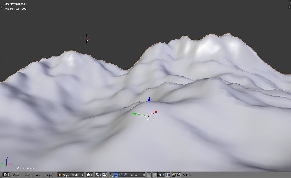Mountain - Landscape terrain Free low-poly 3D model_11
