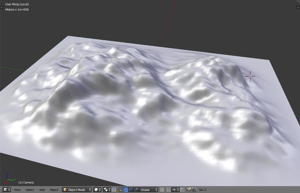 Mountain - Landscape terrain Free low-poly 3D model_23