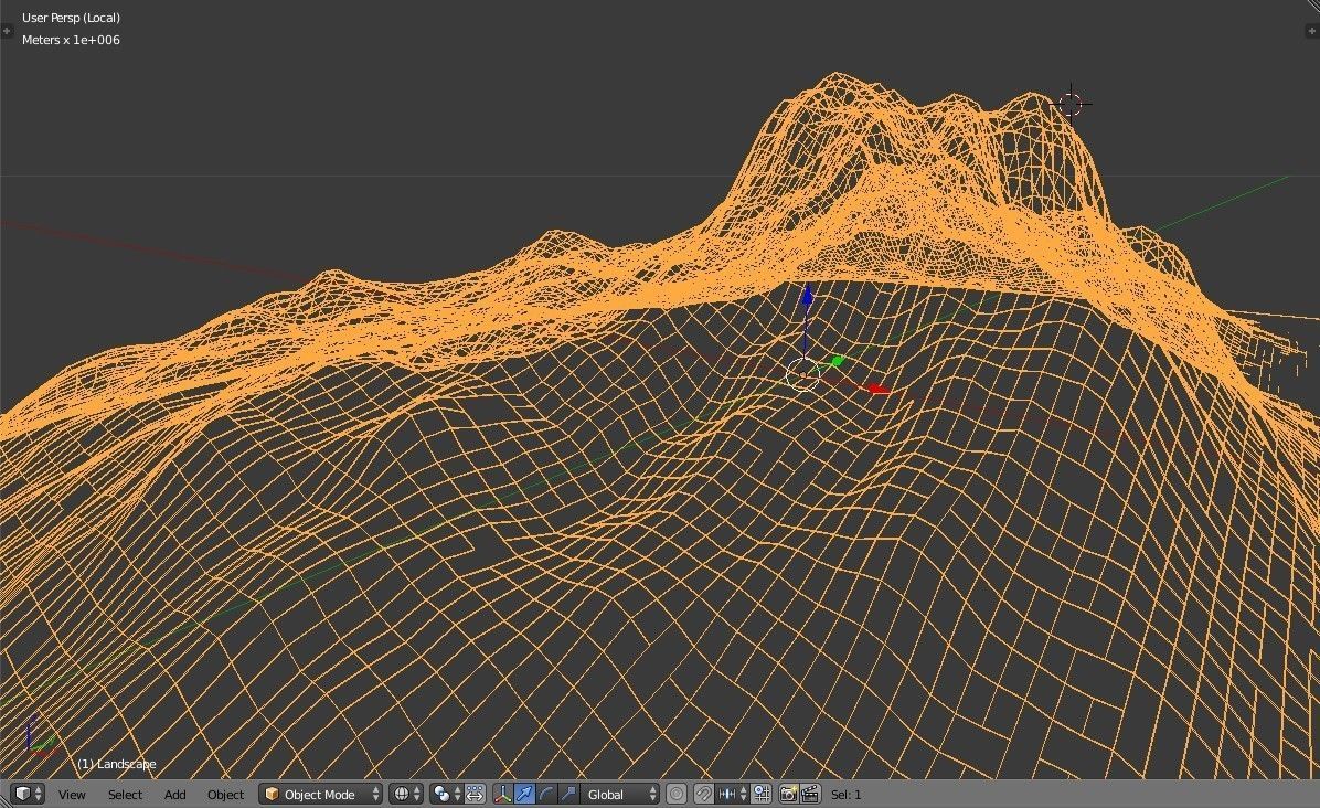 Mountain - Landscape terrain Free low-poly 3D model_15