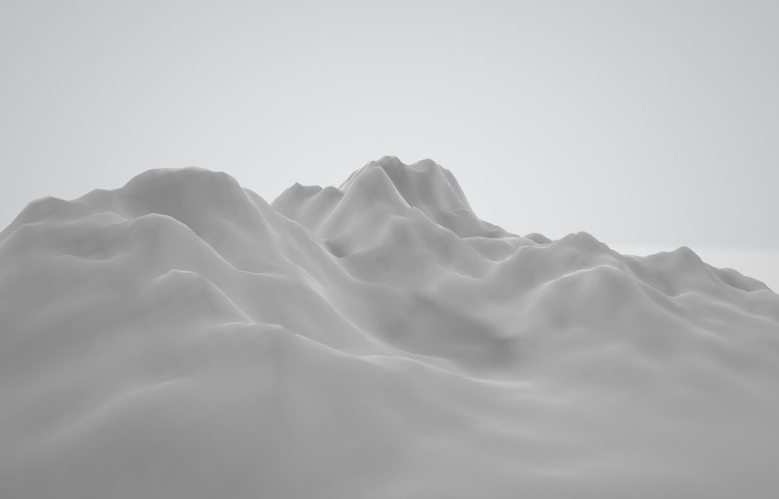 Mountain - Landscape terrain Free low-poly 3D model_1