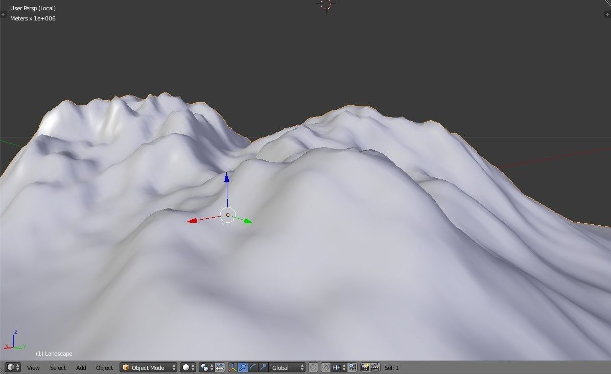 Mountain - Landscape terrain Free low-poly 3D model_8