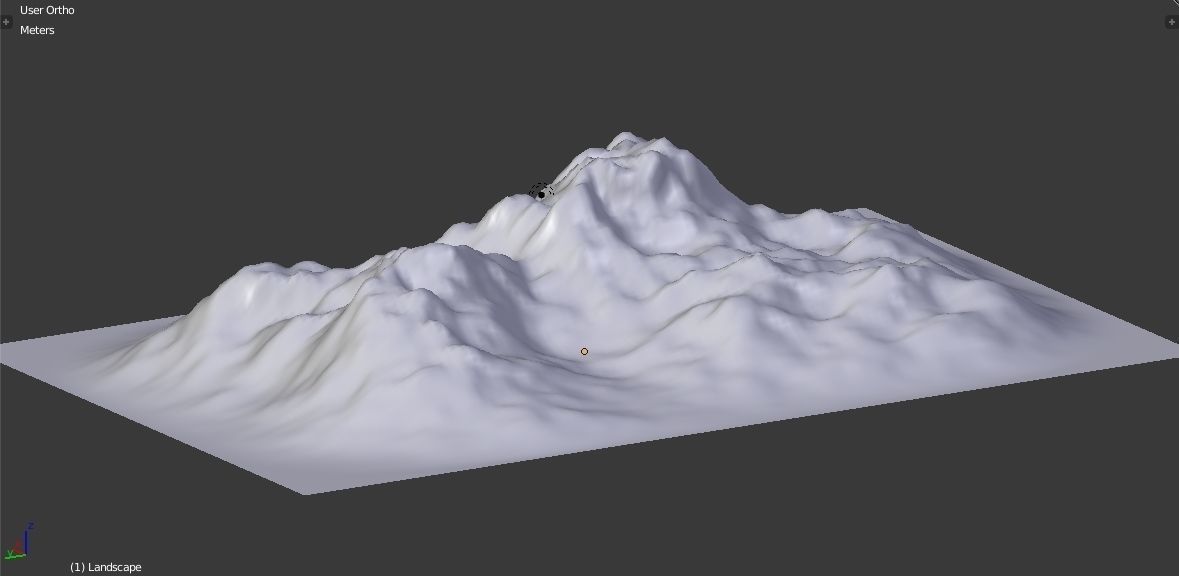 Mountain - Landscape terrain Free low-poly 3D model_5
