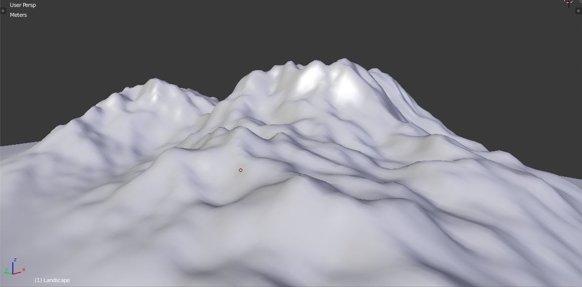 Mountain - Landscape terrain Free low-poly 3D model_7