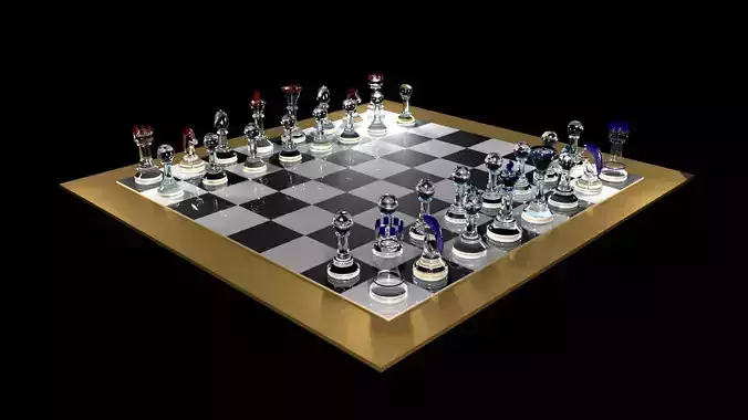 Simple chess model mental ray 