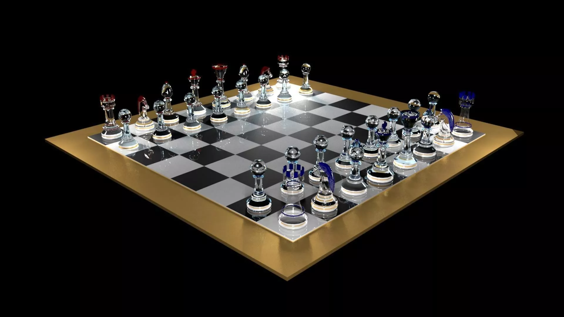 3D model Simple chess model mental ray VR / AR / low-poly | CGTrader