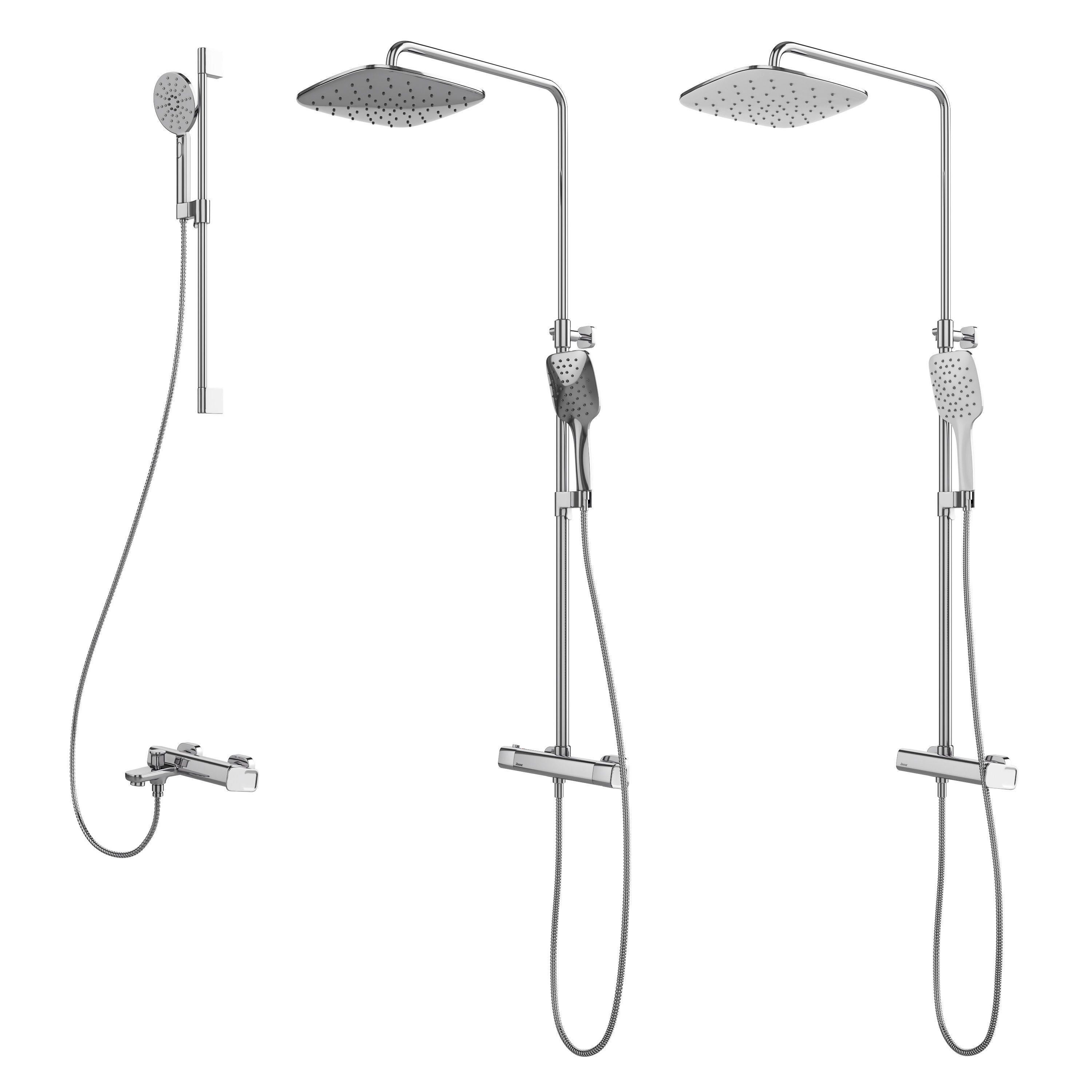 Bathroom mixer set Ravak 10 set 05 3D model_1