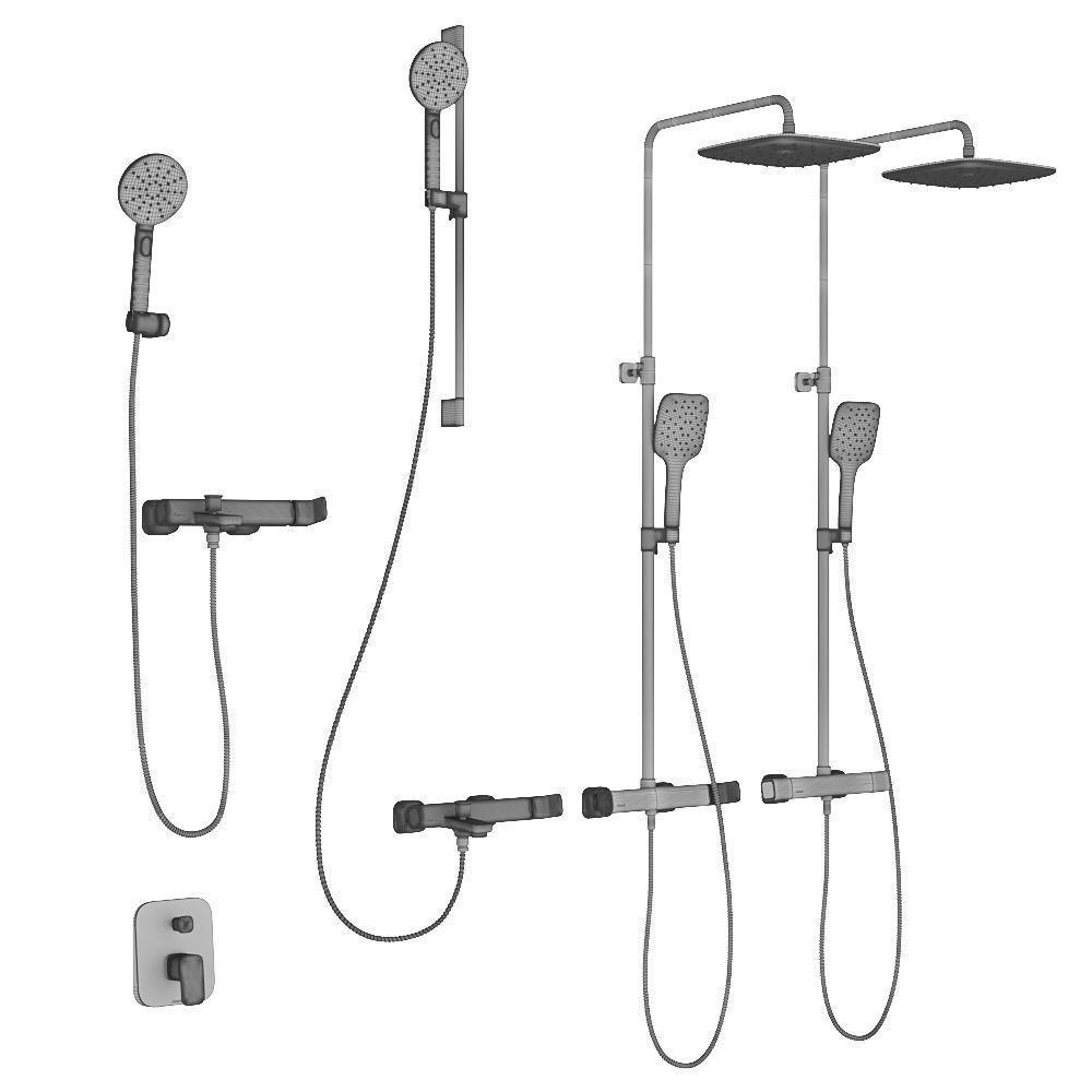 Bathroom mixer set Ravak 10 set 05 3D model_13