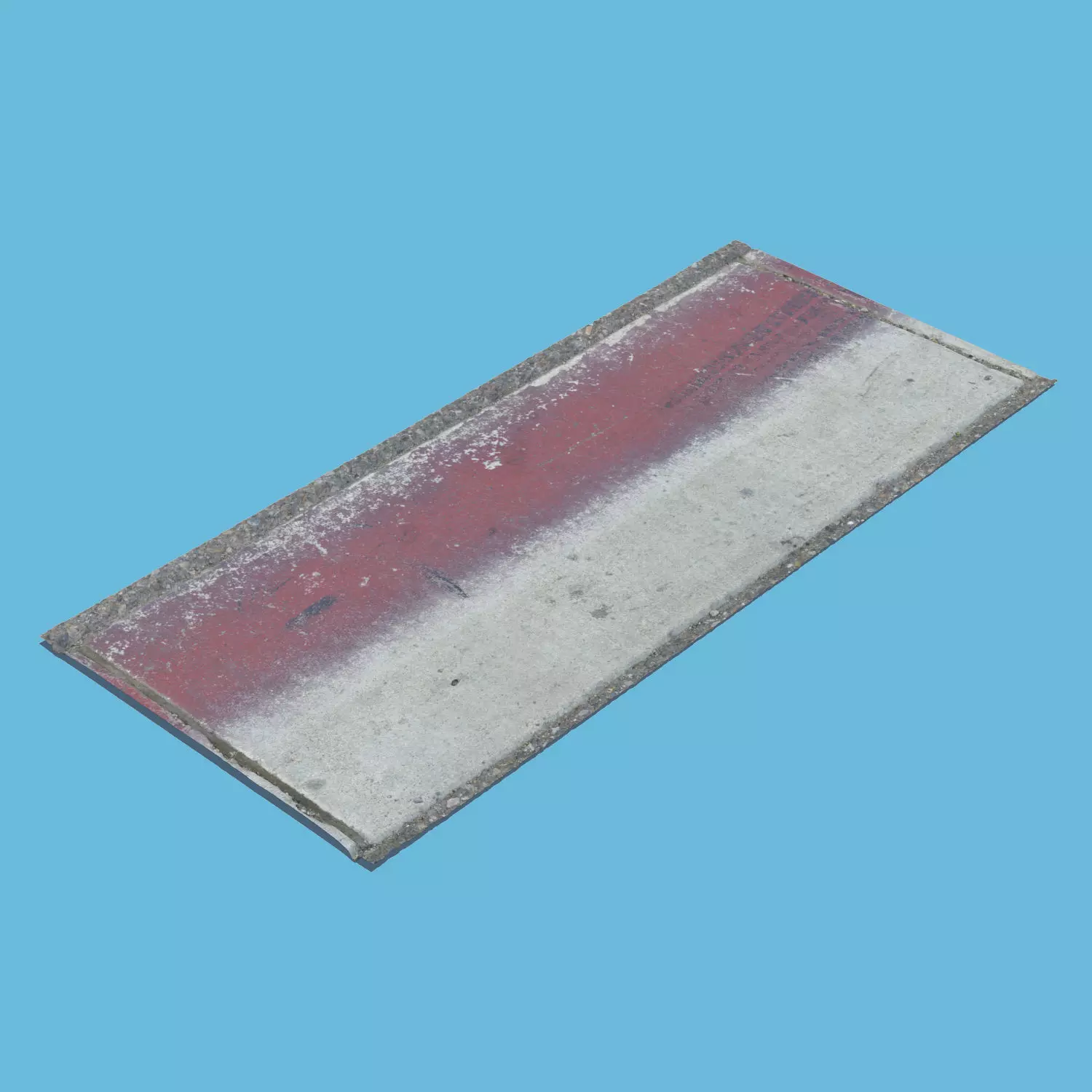 Red Concrete Section 3D model_0