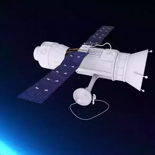 Satellite with Astronaut