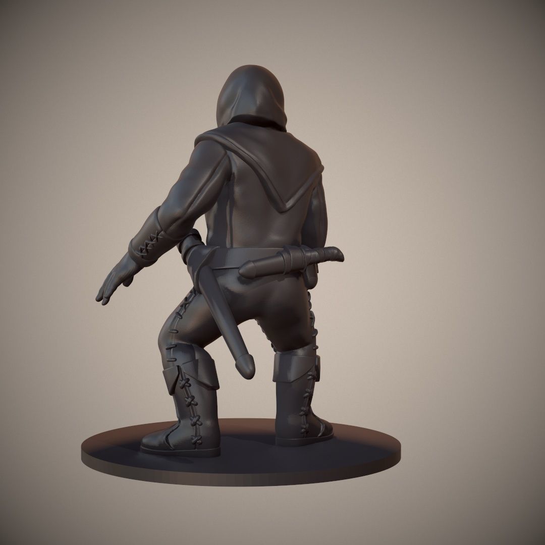 Human Swordsman Miniature 03 3D print model_5