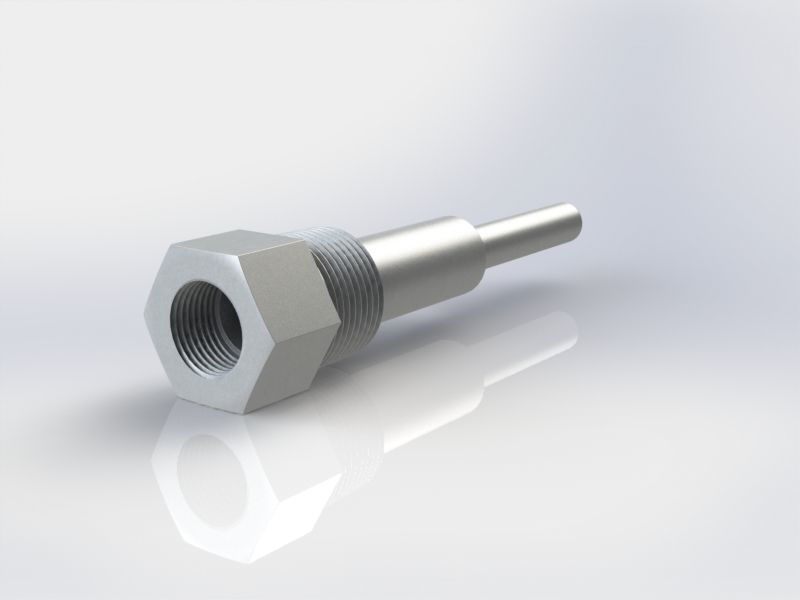 Ashcroft Threaded Stepped Thermowells free 3D model CGTrader