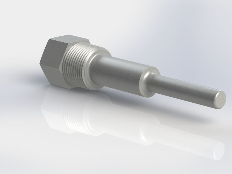 Ashcroft Threaded Stepped Thermowells free 3D model CGTrader