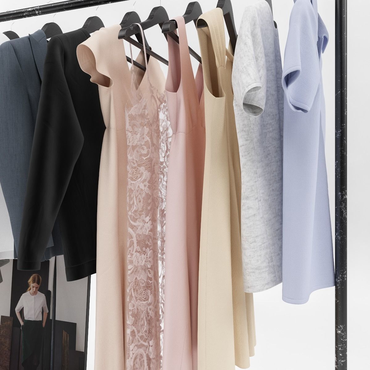 Womens and mens wardrobe 3D model_3