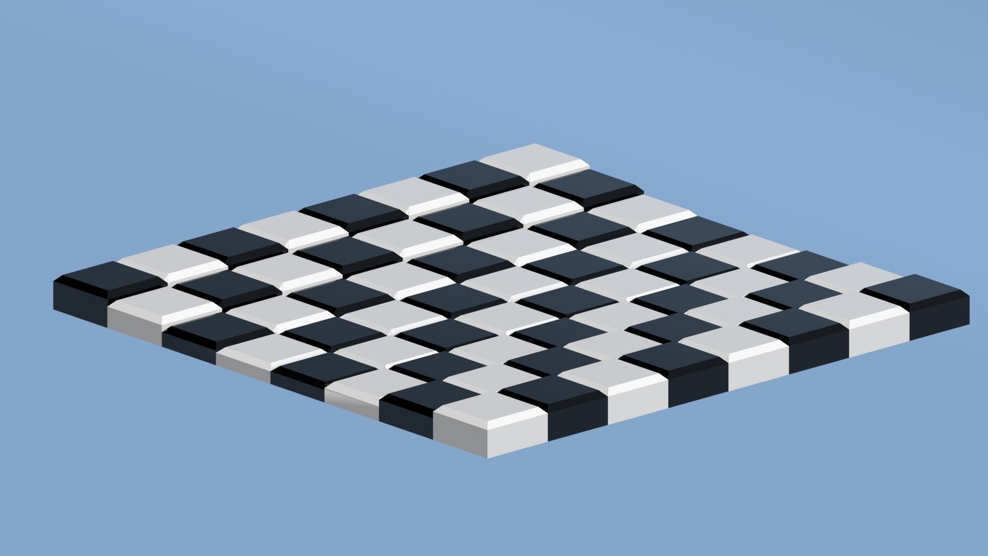 LOW POLY CHESS set 3D print model_10