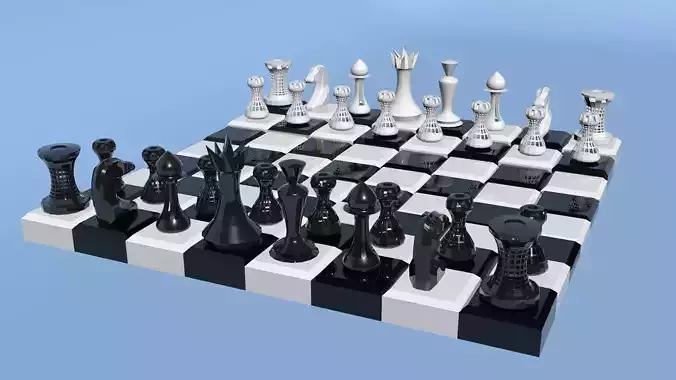 LOW POLY CHESS set