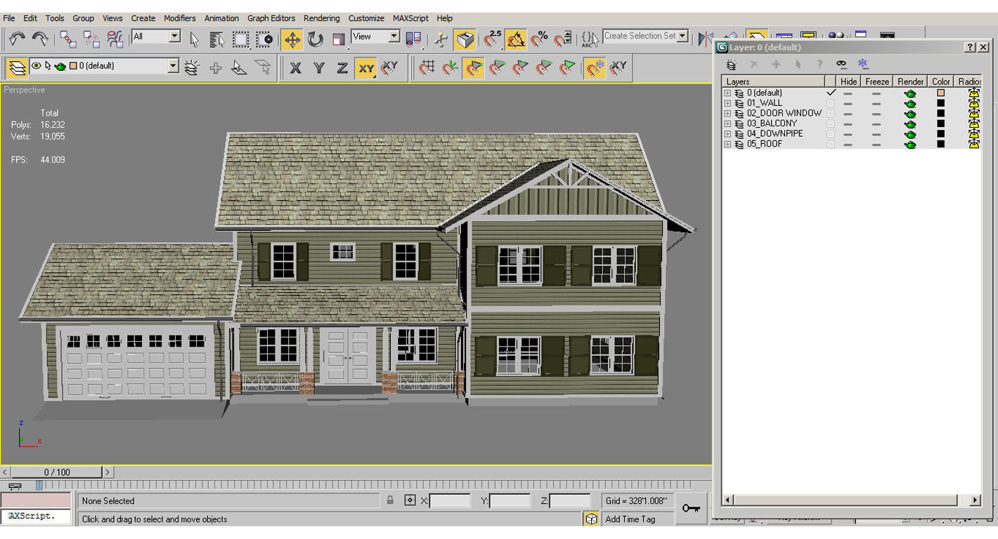 Traditional House 05 Low-poly 3D model_9
