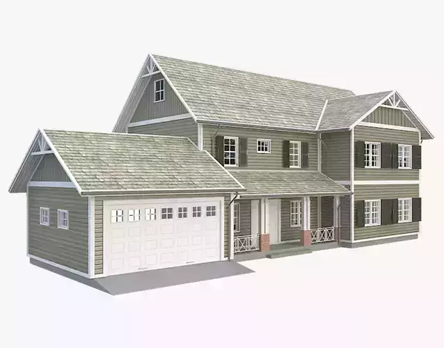 Traditional House 05 Low-poly 3D model