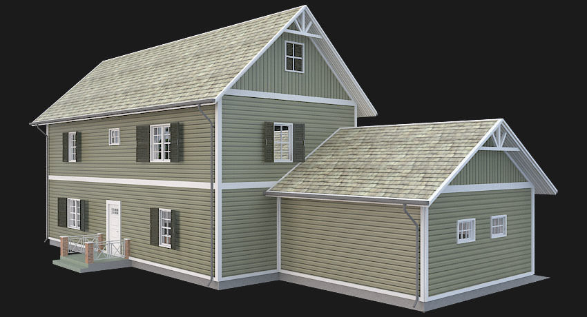 Traditional House 05 Low-poly 3D model_4