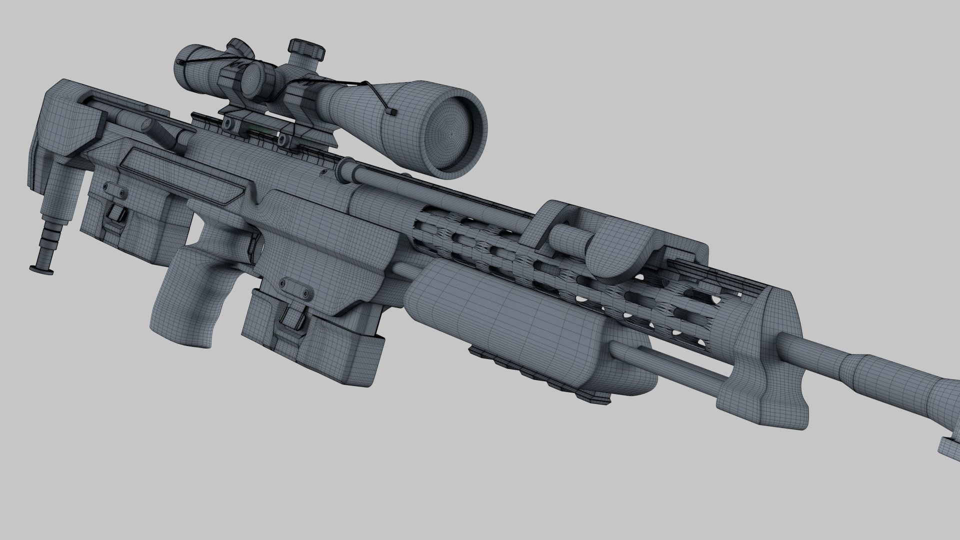 COD Bo2 DSR 50 sniper high poly 3D model_4