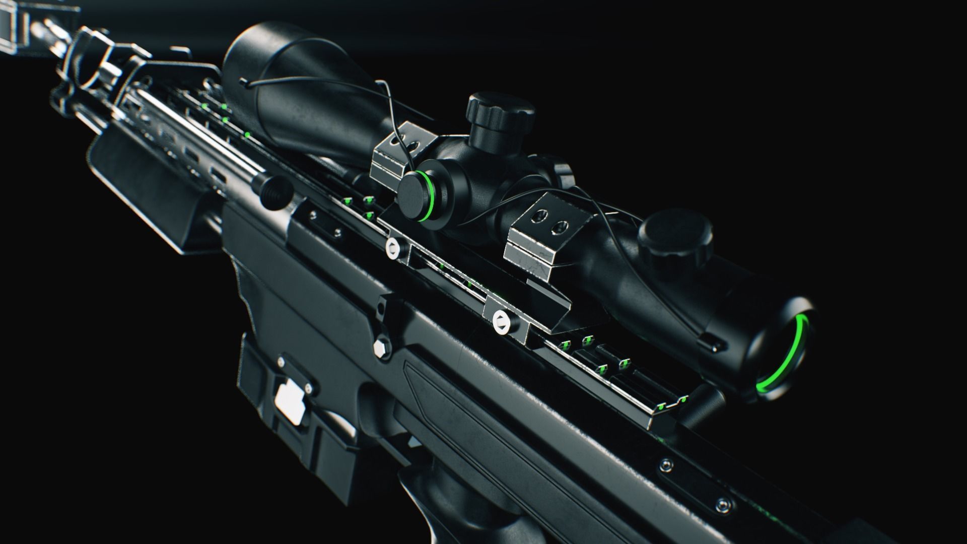 COD Bo2 DSR 50 sniper high poly 3D model_2
