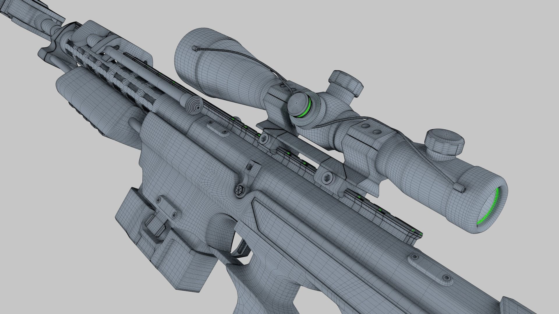 COD Bo2 DSR 50 sniper high poly 3D model_8