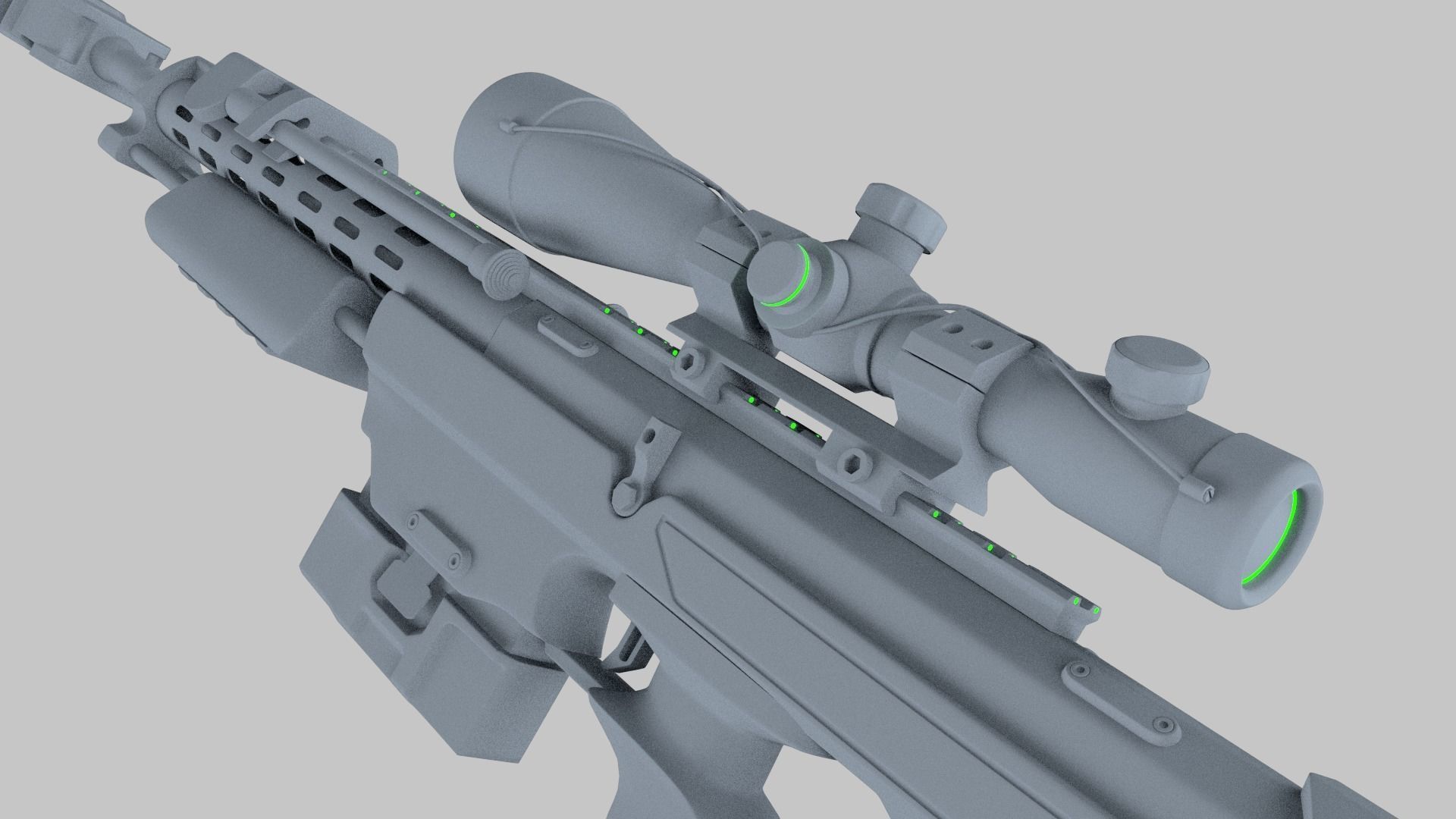 COD Bo2 DSR 50 sniper high poly 3D model_7