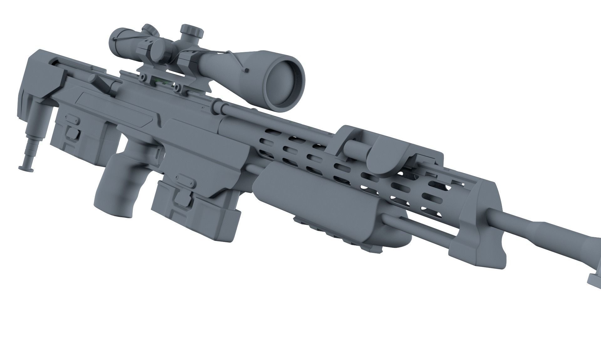 COD Bo2 DSR 50 sniper high poly 3D model_3