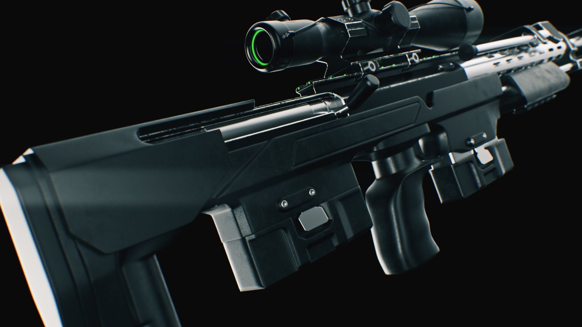 COD Bo2 DSR 50 sniper high poly 3D model_1