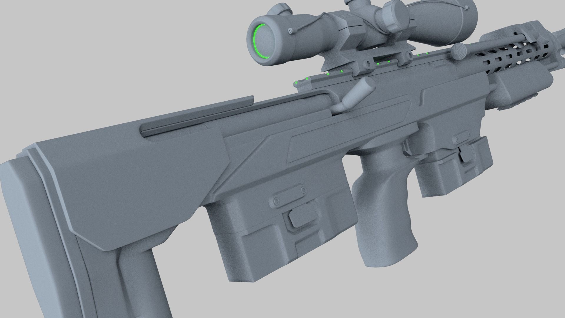 COD Bo2 DSR 50 sniper high poly 3D model_5