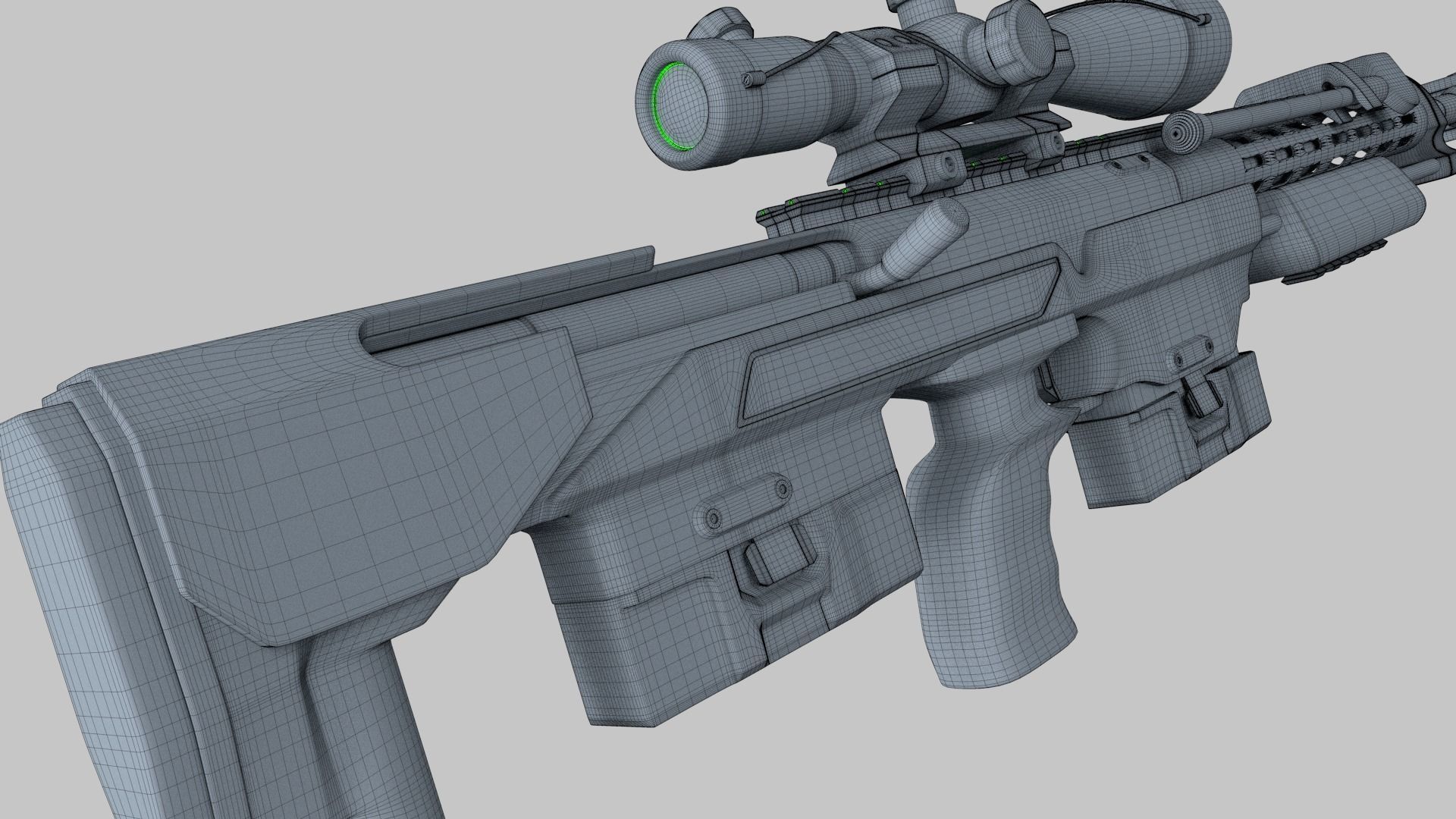 COD Bo2 DSR 50 sniper high poly 3D model_6