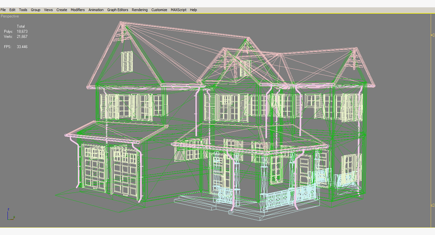 Traditional House 06 Low-poly 3D model_10