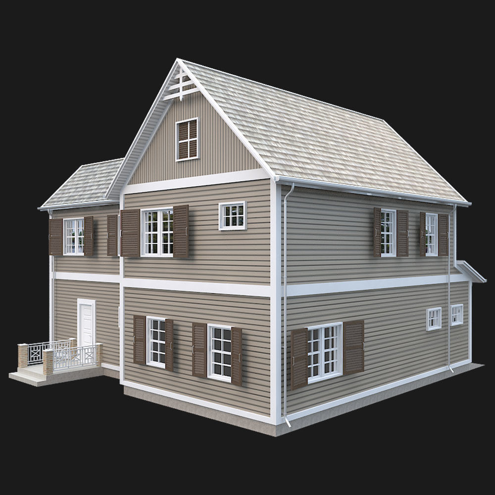 Traditional House 06 Low-poly 3D model_4