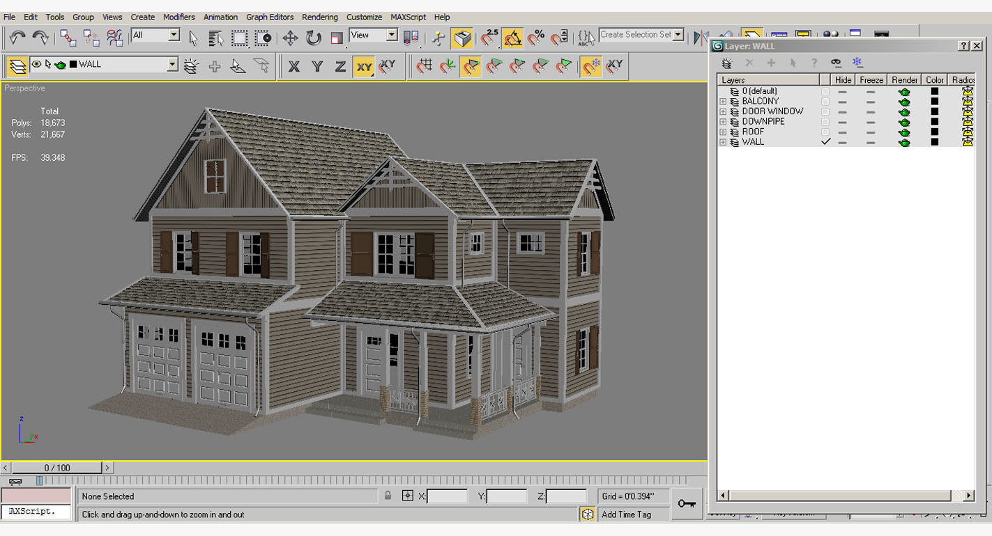 Traditional House 06 Low-poly 3D model_8