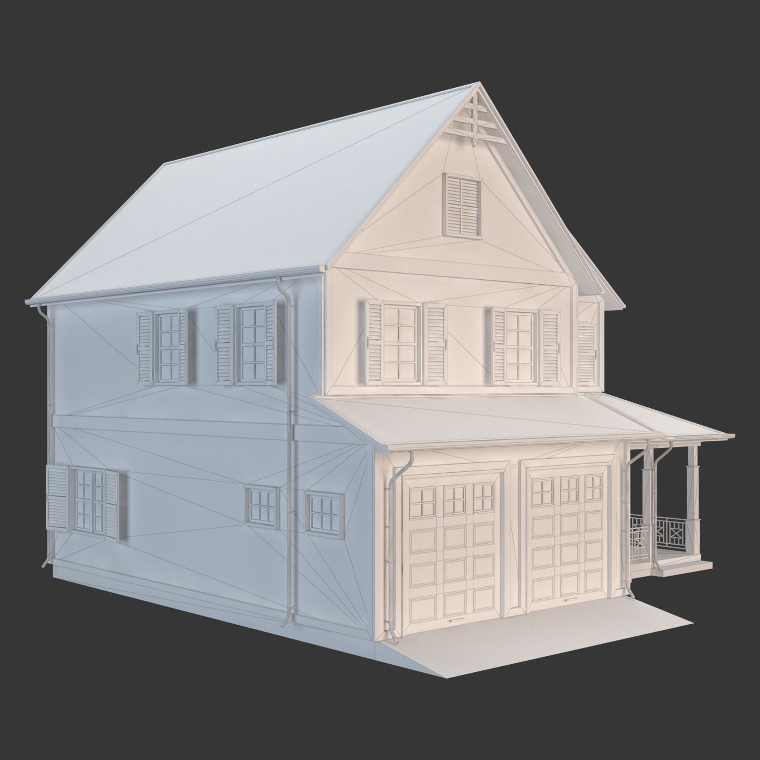 Traditional House 06 Low-poly 3D model_6