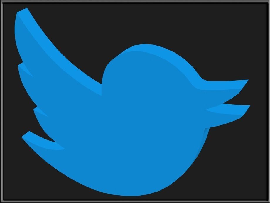 Twitter Bird Logo Low-poly 3D model_3